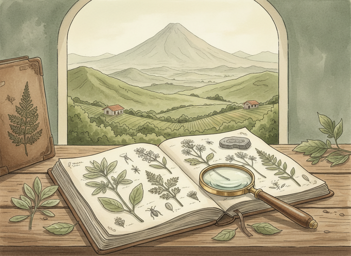 Botanical field-journal illustration for El Salvador.