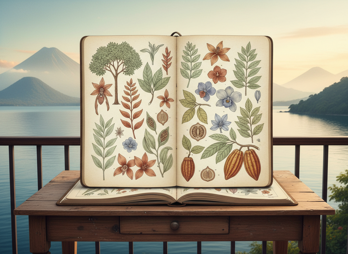 Botanical field-journal illustration for Guatemala.